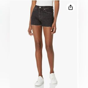 Levi’s Hypersoft High Rise Women’s Black Denim Cutoff Shorts Size 14